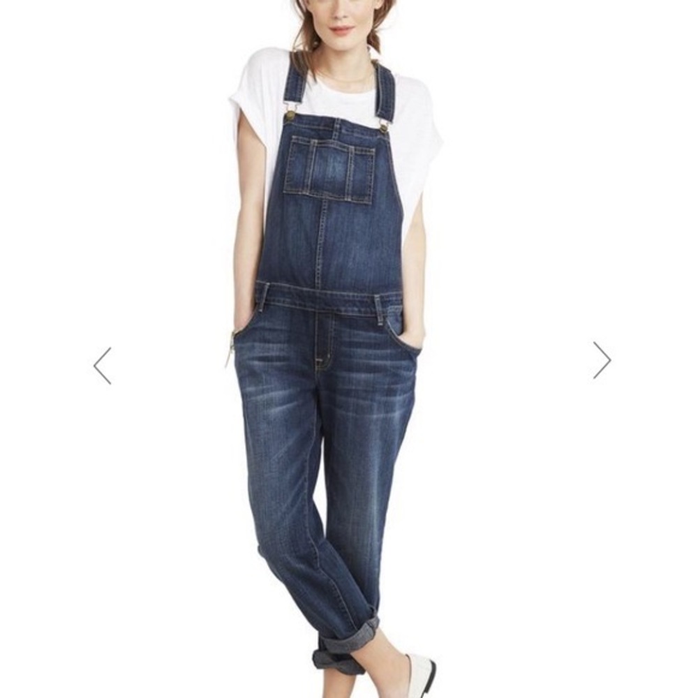 Hatch x Current/Elliott Easy Denim Maternity Overalls